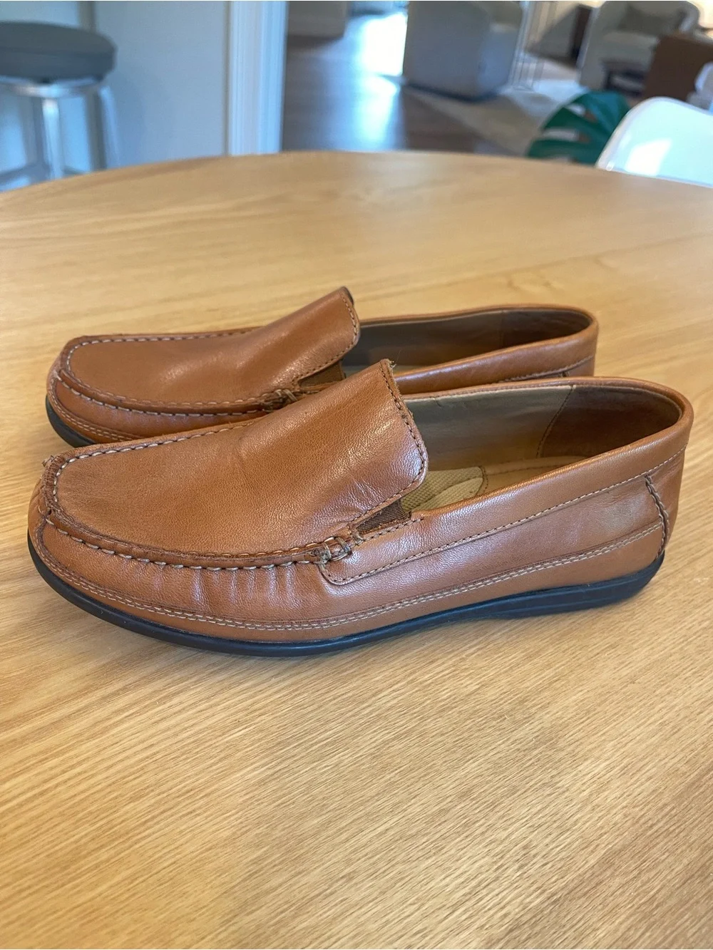 Boys' Johnston & Murphy Locklin Leather Venetian Loafers (Youth) 4